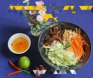 Hình ảnh bún trộn chay 
