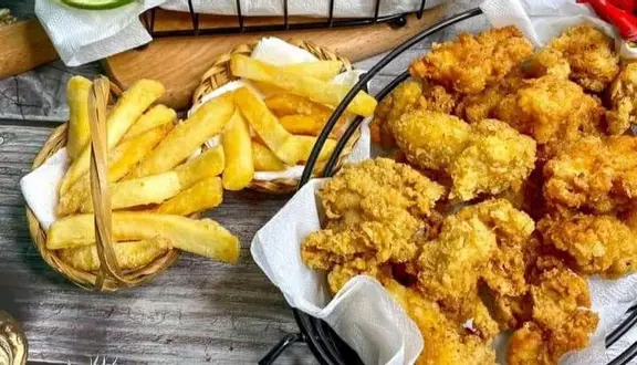 Hình ảnh Combo Gà Viên - Khoai Lang Chiên Lắc Phô Mai + TẶNG 1 ly coca