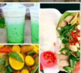 Hình ảnh Combo tré trộn + chân gà sốt Thái mix trứng non