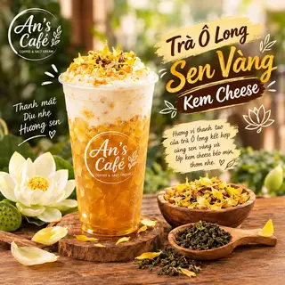 Hình ảnh Trà Ô Long sen vàng kem cheese