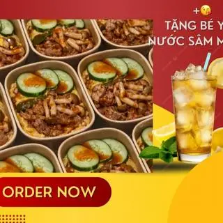 Hình ảnh Combo nui bò sốt nấm ngập trứng - canh rong biển thịt bằm - nước