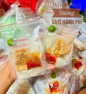 Hình ảnh Bánh tráng sate hành phi túi zip