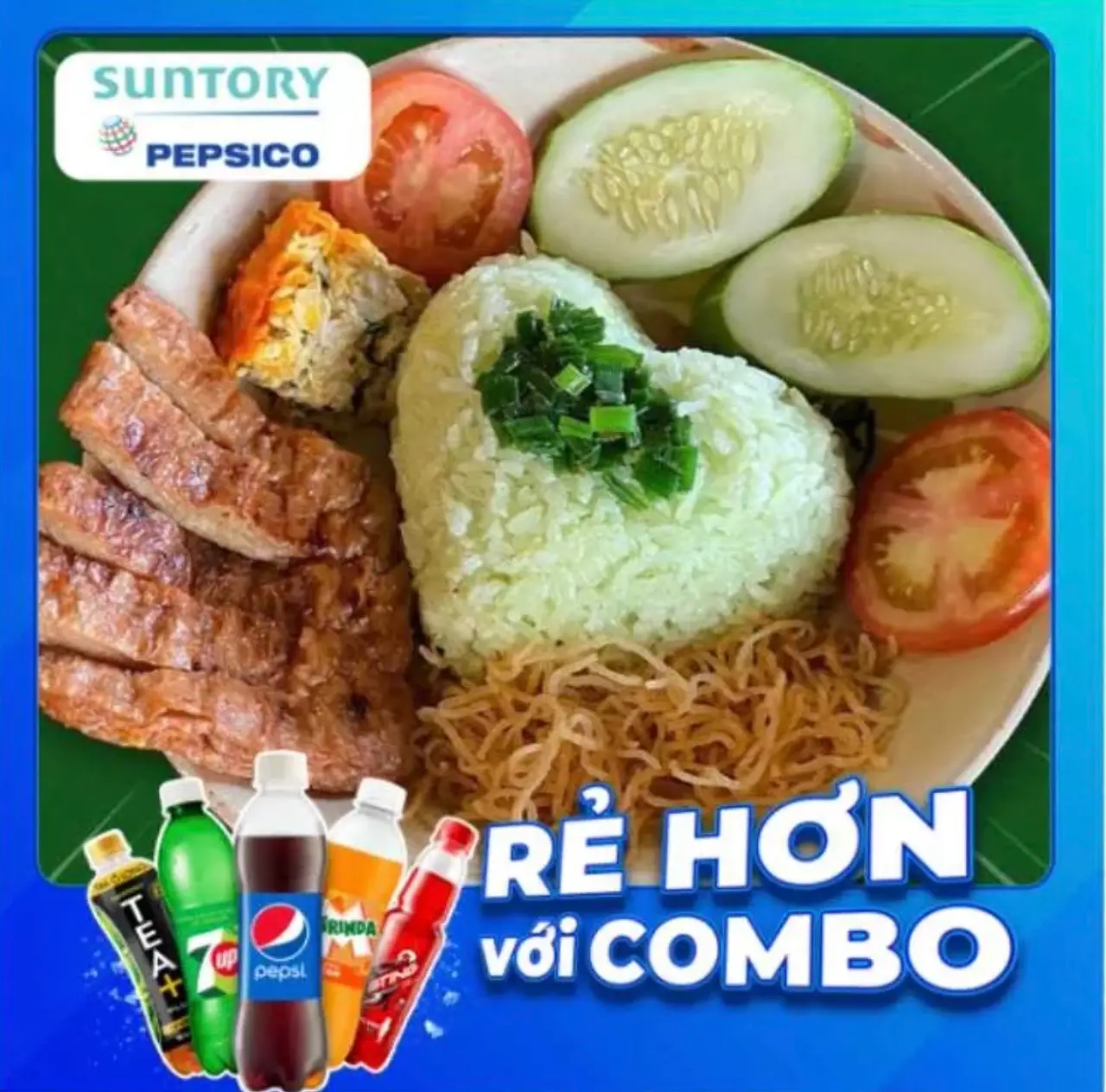 Hình ảnh Cơm Tấm Sườn Bì Chả Chay + Pepsi