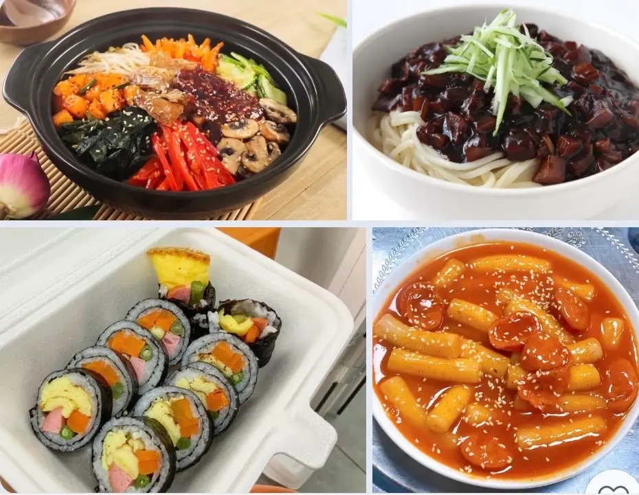 Hình ảnh Combo 279k( cơm trộn, mỳ tương đen bò mỹ, tokbokki, kimbap thường)