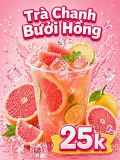 Hình ảnh Trà chanh bưởi hồng 