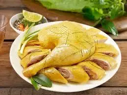 Hình ảnh Gà chặt góc tư đùi - cháo gỏi