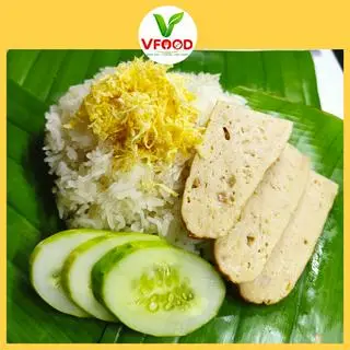 Hình ảnh xôi + chả + chà bông