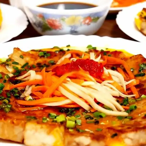 Hình ảnh Bột khoai môn chiên 2 trứng
