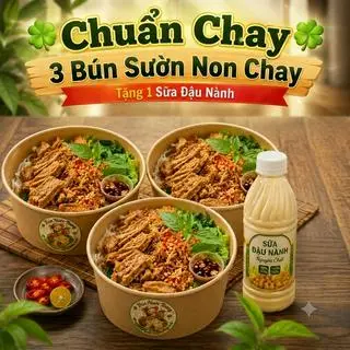 Hình ảnh ☘️Set Nhóm Tiết Kiệm Sườn Non CHAY-Tặng Kèm Đồ Uống☘️