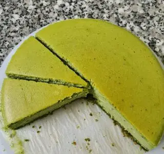Hình ảnh  Bánh Nướng  Phô Mai Trà Xanh -  Green Tea Baked Cheese Cake