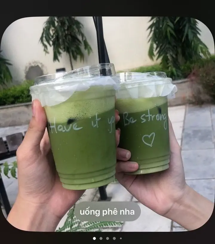 Hình ảnh Matcha latte sữa hạt