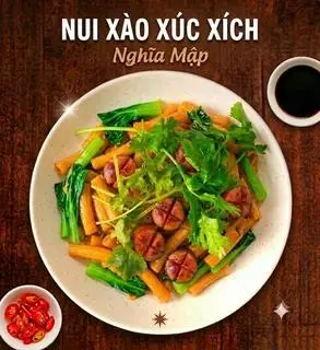 Hình ảnh Nui Xào Xúc Xích