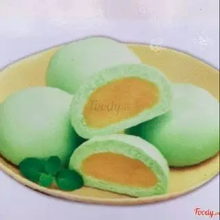 Hình ảnh bánh bao đậu xanh lá dứa