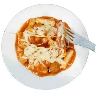 Hình ảnh Tokbokki phô mai kéo sợi