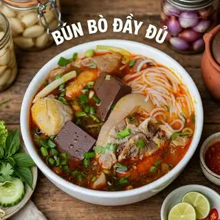 Hình ảnh Bún Bò Đầy Đủ