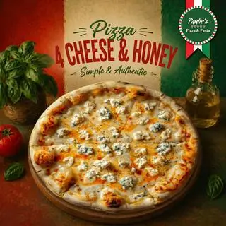 Hình ảnh Pizza 4 Loại Phô Mai Mật Ong | 4 Cheese & Honey Pizza