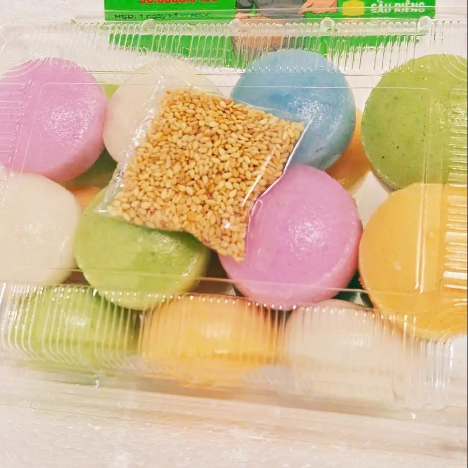 Hình ảnh Bánh Bò Tứ Sắc 250gr (kèm muối mè)
