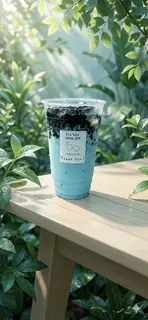 Hình ảnh Trà sữa hoa đậu biếc