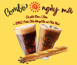 Hình ảnh Cà Phê Cam Lắc + Bánh mì que
