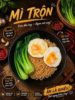 Hình ảnh Mì Trộn Trứng Ốp La