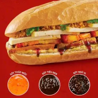 Hình ảnh Bánh Mì Chà Bông Pate Chả Lụa