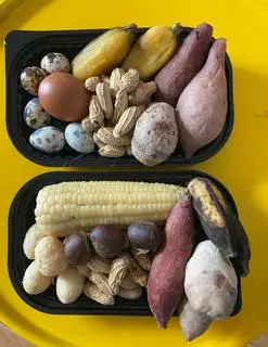 Hình ảnh LUỘC LANU- Bữa ăn lành mạnh (1 Trứng gà, 5 trứng cút / 1Bắp + Khoai lang/Môn/Từ/ Củ Lùn + Chuối Sáp + Đậu Phọng/Hat dẻ) 