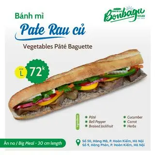 Hình ảnh Bánh Mì Pate Rau củ - Vegetables Pâté Baguette