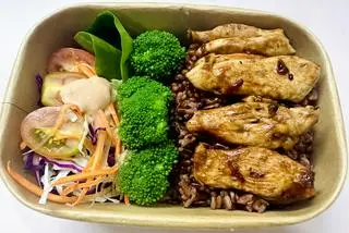 Hình ảnh Combo 2 phần cơm gạo lứt gà sốt teriyaki