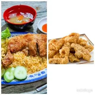 Hình ảnh Cơm Đùi Góc 4+Da Gà chiên giòn