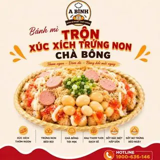 Hình ảnh bánh mì trộn xúc xích trứng 