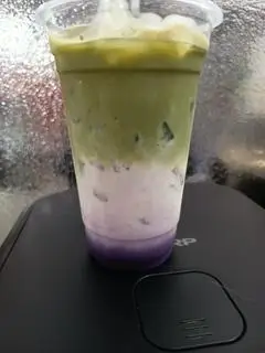 Hình ảnh khoai môn latte matcha 