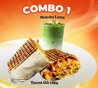 Hình ảnh COMBO 1: TACOS GÀ VIÊN - 1 MATCHA LATTE
