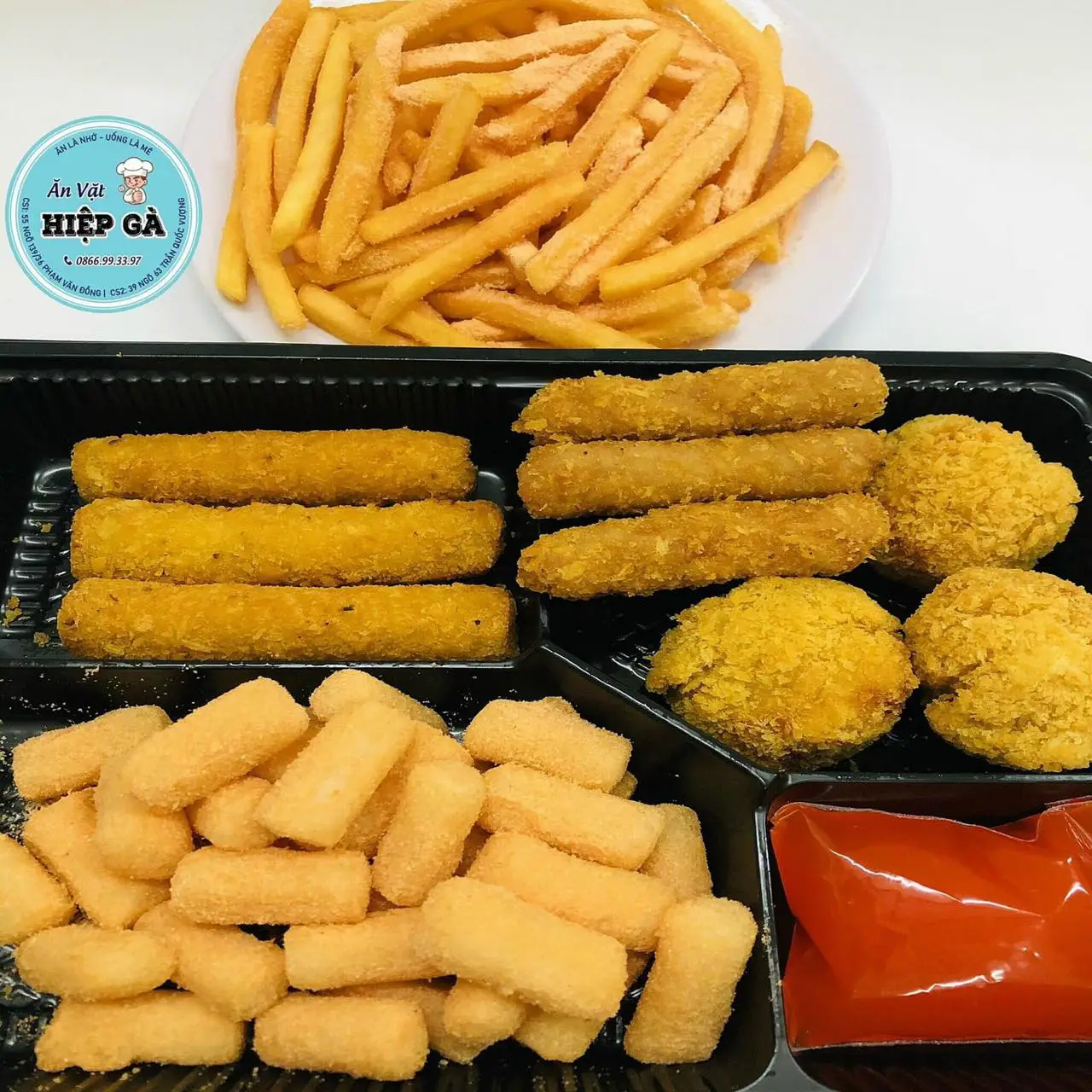 Hình ảnh Mẹt Ăn Vặt MAX PHÔ MAI + 2 Pepsi
