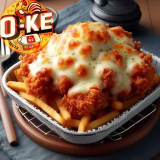 Hình ảnh Gà Popcorn Phủ Phô Mai Mozzarella