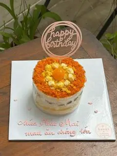 Hình ảnh (Hàng đặt trước 1 ngày) Bông lan trứng muối sinh nhật - size 12cm