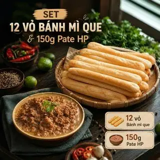 Hình ảnh 12 vỏ bánh mì que+150g Pate