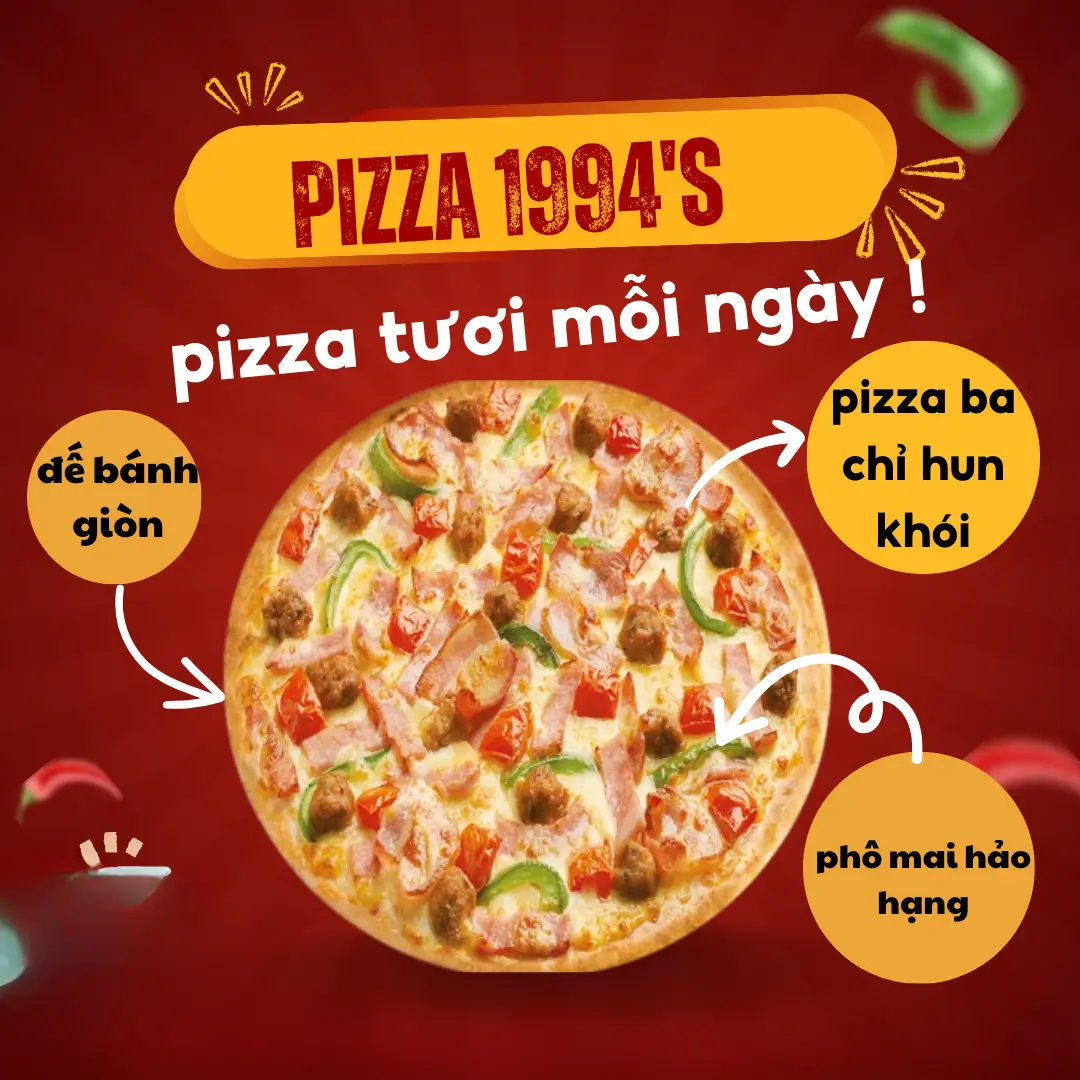 Hình ảnh Pizza Thịt Hun Khói/ Pizza Bacon