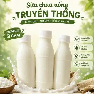 Hình ảnh Combo 3 sữa chua uống truyền thống