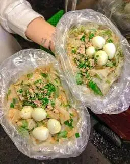 Hình ảnh bánh tráng trộn thịt bằm