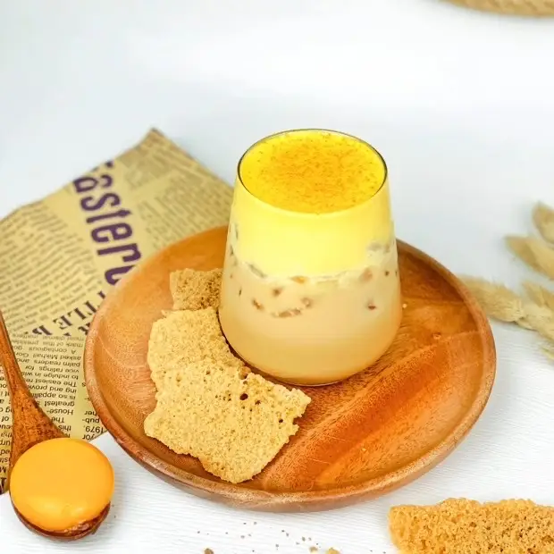 Hình ảnh Trà sữa nướng kem trứng chảy