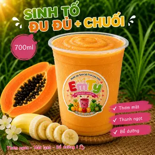 Hình ảnh Sinh tố Đu đủ + Chuối