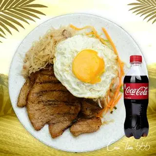 Hình ảnh CƠM SƯỜN CỌNG ỐP LA + COCA