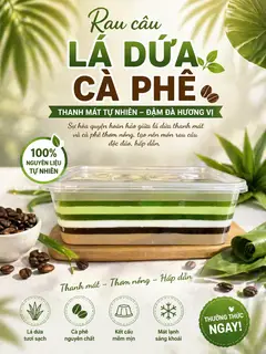 Hình ảnh Rau câu giòn lá dứa cafe_600g