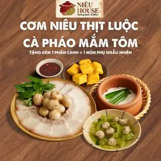 Hình ảnh Cơm Niêu Thịt Luộc Cà Pháo Mắm Tôm + Canh
