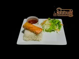 Hình ảnh Cơm Cá Hồi Áp Chảo