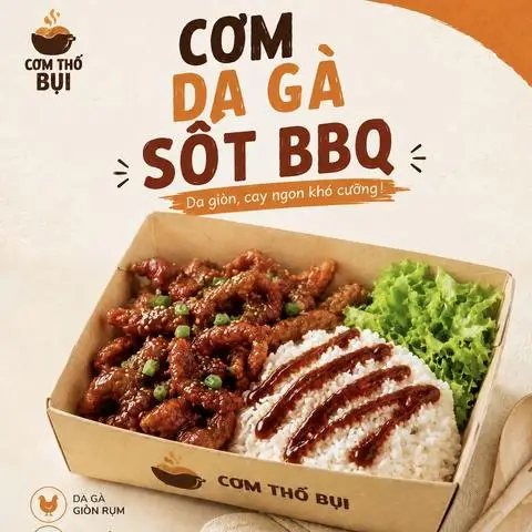 Hình ảnh Cơm Da Gà Sốt BBQ