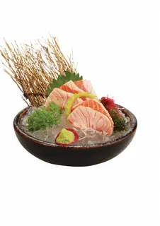 Hình ảnh Cá hồi khò lửa sashimi - 3 miếng