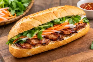 Hình ảnh Bánh Mì Thịt Nướng .