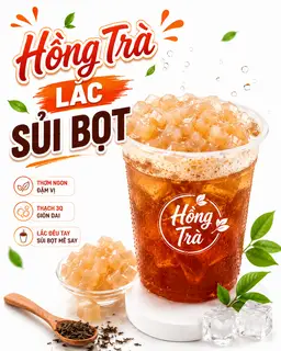 Hình ảnh Hồng Trà Sủi Bọt 
