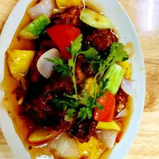 Hình ảnh Cơm sườn xào chua ngọt